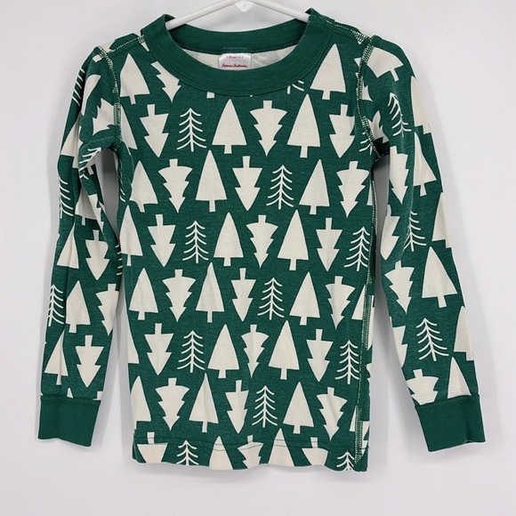 Hanna Andersson Organic Cotton Wintergreen Christmas Trees Pajama Top Size 5 - Picture 1 of 7